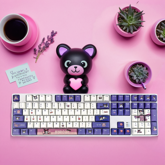 Cute Sanrio Kuromi Purple Keycaps for Cherry MX Switches