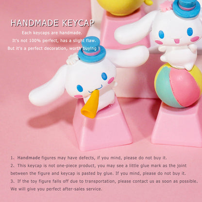 ✨ POYOKEEY × Sanrio  Cute Cinnamoroll Keycaps - PBT Material Cherry MX Compatible Mechanical Keyboard Keycaps