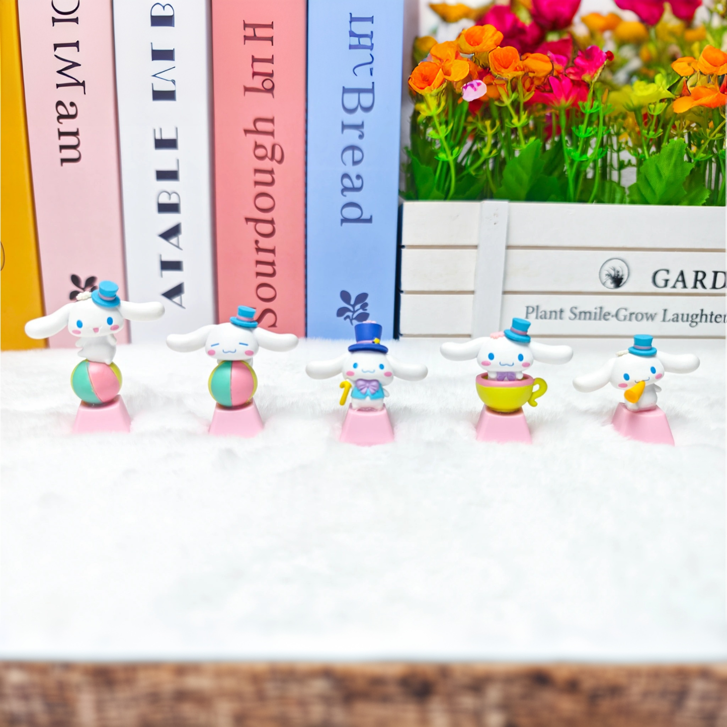✨ POYOKEEY × Sanrio  Cute Cinnamoroll Keycaps - PBT Material Cherry MX Compatible Mechanical Keyboard Keycaps